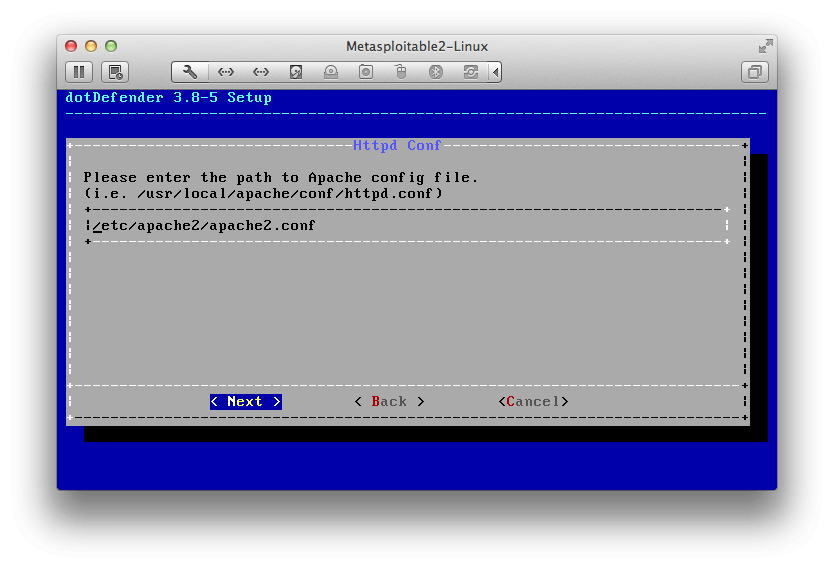 Apache config path | Metasploitable