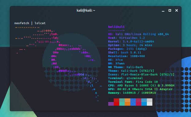 kali-customization-lolcat