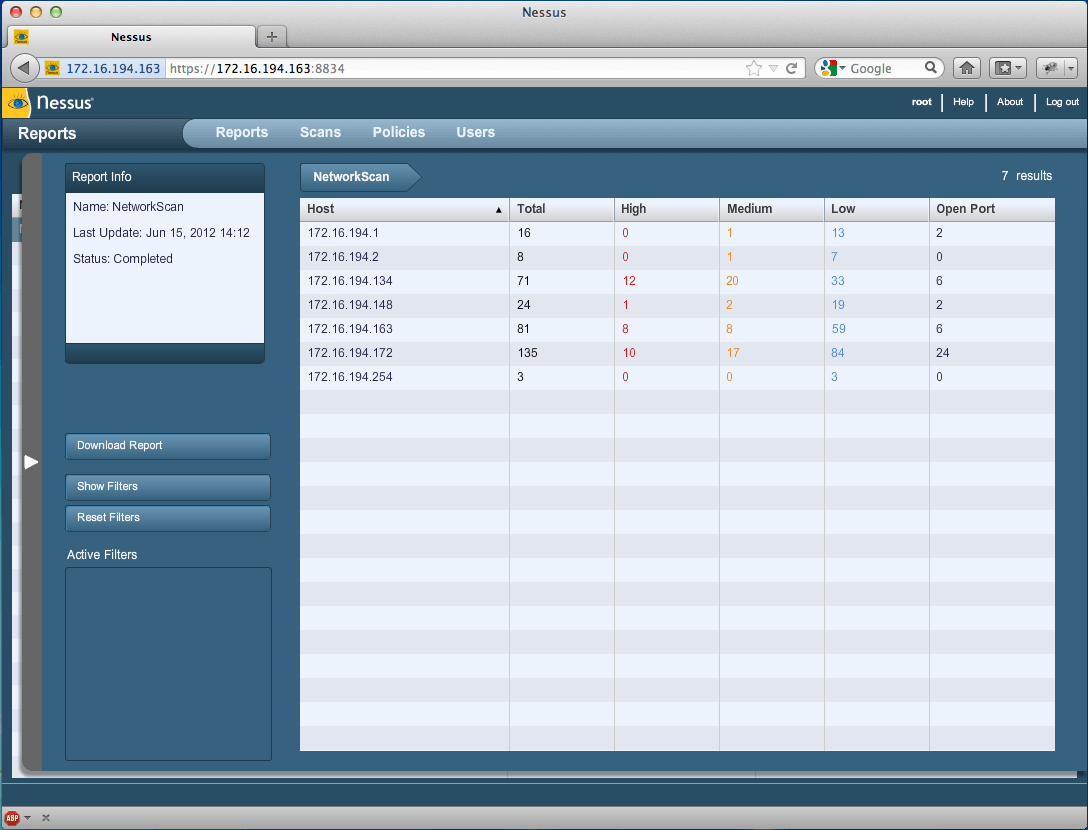 Nessus Console | Metasploit Unleashed