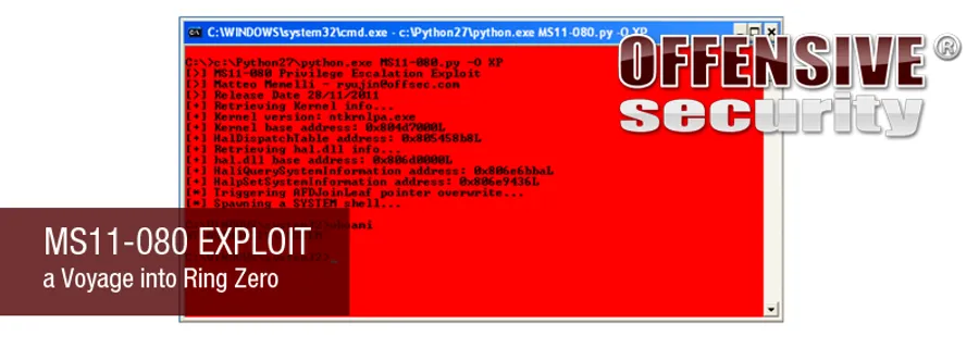 MS11-080 Exploit – A Voyage into Ring Zero